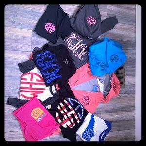 HUGE LOT OF MONOGRAMMED ITEMS eHm